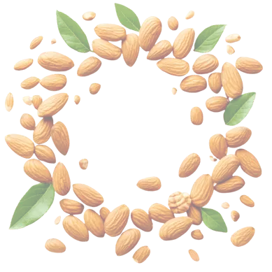 Almonds - Badam arranged in circle