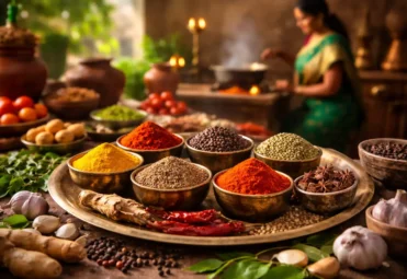 Authentic Indian Spices in bowls Authentic Indian Spices in bowls